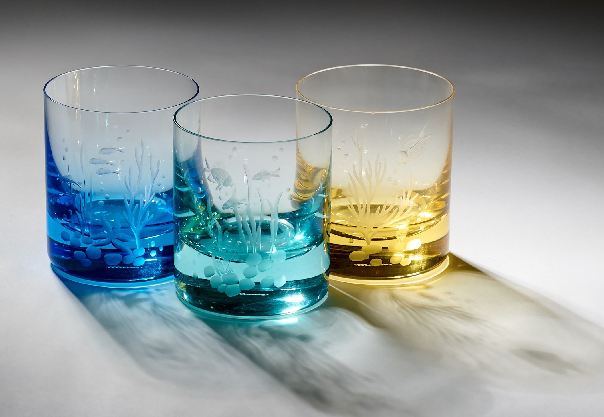 Moser Ocean Life Whisky Double Old Fashioned Glasses